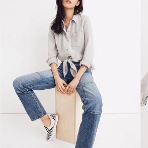 Madewell Flannel Tie-front Shirt